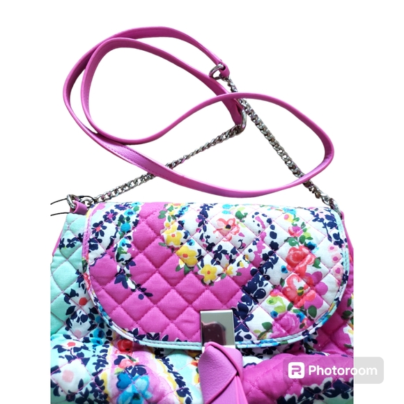 Vera Bradley Carson RFID Mini Crossbody Wildflower Paisley Retired Pattern - Picture 8 of 9